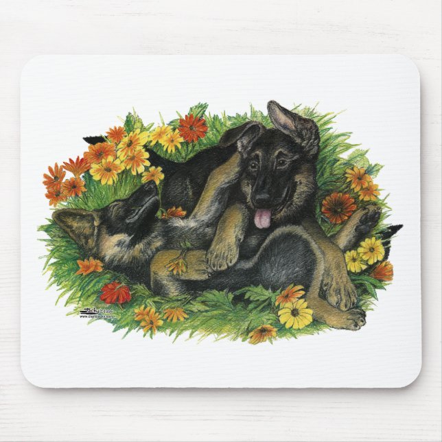 Tapis De Souris Jardin de chiots (Devant)
