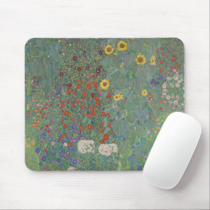 Tapis De Souris Jardin de ferme au tournesol floral vintage Klimt