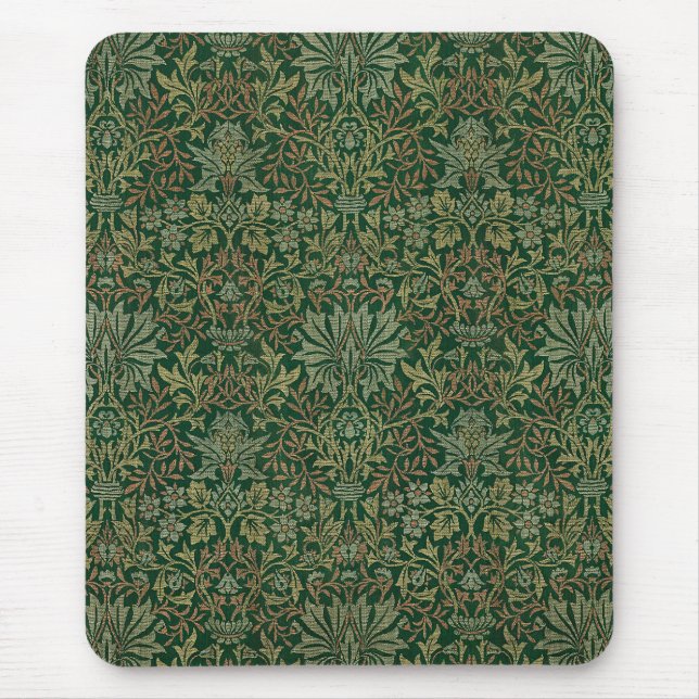 Tapis De Souris Jardin de fleurs de William Morris - Verts (Devant)
