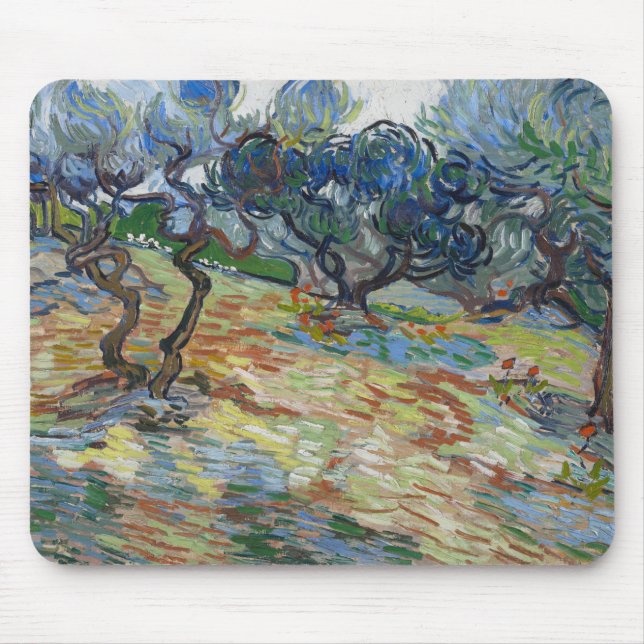 Tapis De Souris Jardin de Gethsemane, Mont des Oliviers par van Go (Devant)