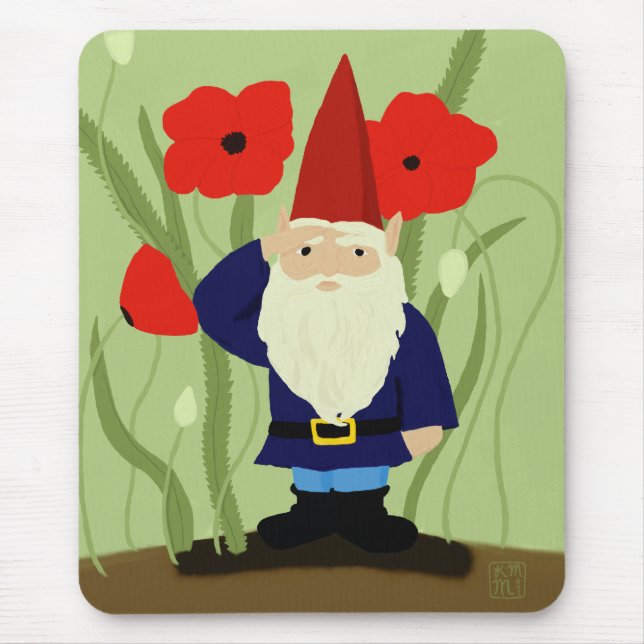 Tapis De Souris Jardin de gnome Mousepad de souvenir (Devant)
