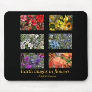 Tapis De Souris Jardin de la fenêtre de verre noir