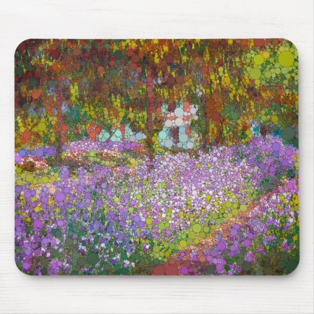 Tapis De Souris Jardin de l'artiste à Giverny par After Claude Mon (Devant)