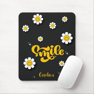 Tapis De Souris Jardin de marguerite souriante Personnalisable