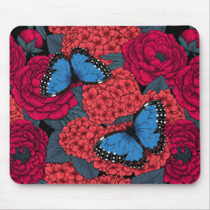 Tapis De Souris Jardin de morpho bleu
