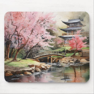 Tapis De Souris Jardin de printemps japonais