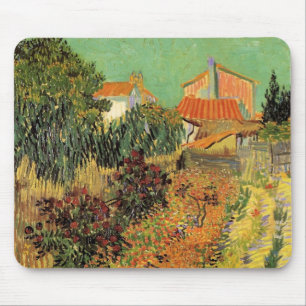 Tapis De Souris Jardin derrière une maison par Vincent van Gogh