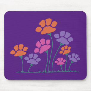 Tapis De Souris Jardin des fleurs Pawprint