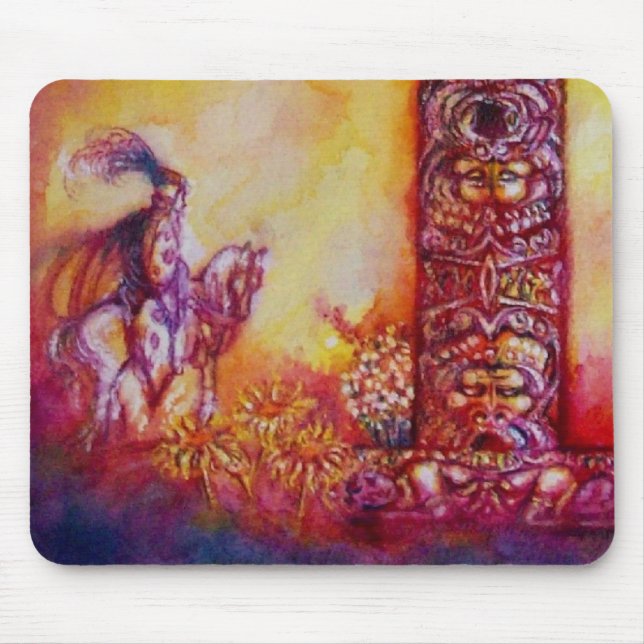 TAPIS DE SOURIS JARDIN DES OMBRES PERDUES - KNIGT ET CHEVAL (Devant)