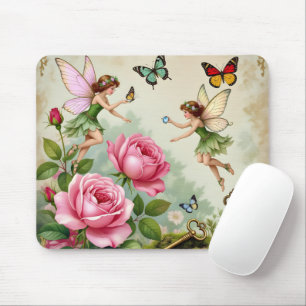 Tapis De Souris Jardin Enchanté des Fées Florales