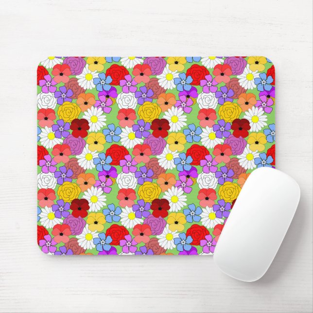 Tapis De Souris Jardin fleuri (Avec souris)