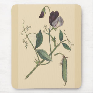 Tapis De Souris Jardin floral aux fleurs botaniques Vintages