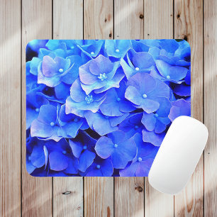 Tapis De Souris Jardin Floral d'été très Blue Hydrangeas