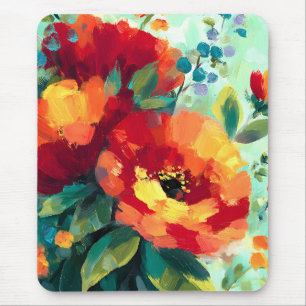 Tapis De Souris Jardin floral flamboyant