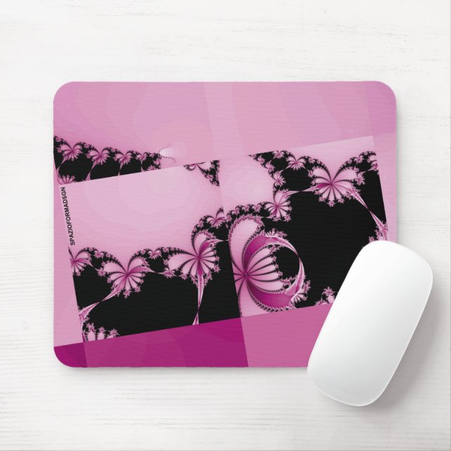 Tapis De Souris Jardin fractal rose (Avec souris)