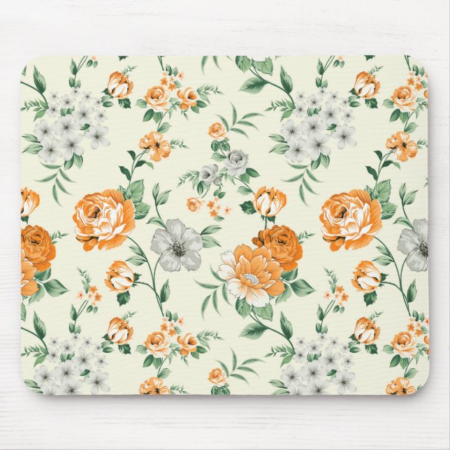 Tapis De Souris Jardin Jaune doux motif floral (Devant)