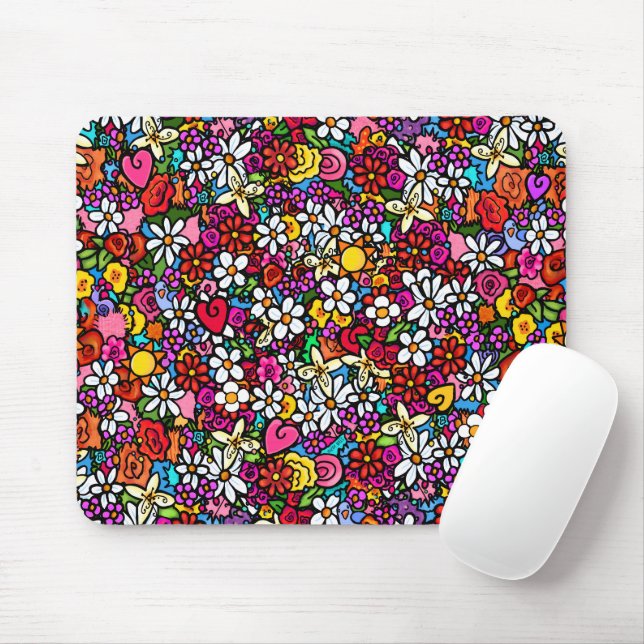 Tapis De Souris Jardin joyeux (Avec souris)