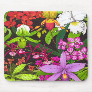 Tapis De Souris Jardin Mousepad d'orchidée