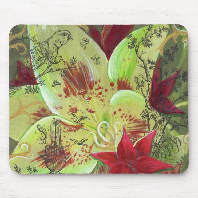Tapis De Souris Jardin Mouspad de lis (Devant)