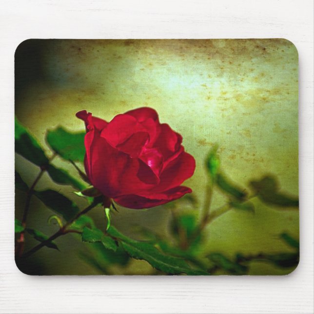 Tapis De Souris Jardin mystique Saint-Valentin gothique Rouge Rose (Devant)