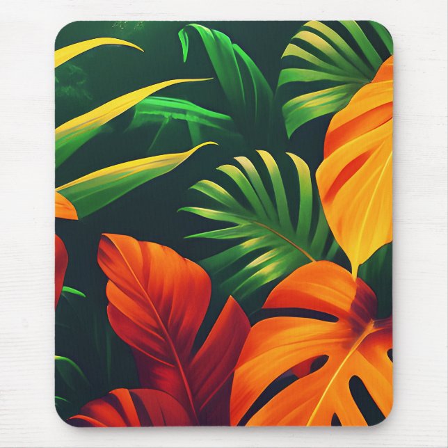 TAPIS DE SOURIS JARDIN NATUREL FEUILLES VERTES (Devant)