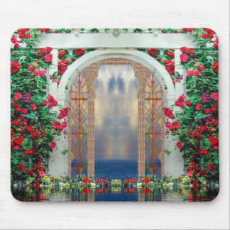 Tapis De Souris Jardin Rose enchanté Mousepad