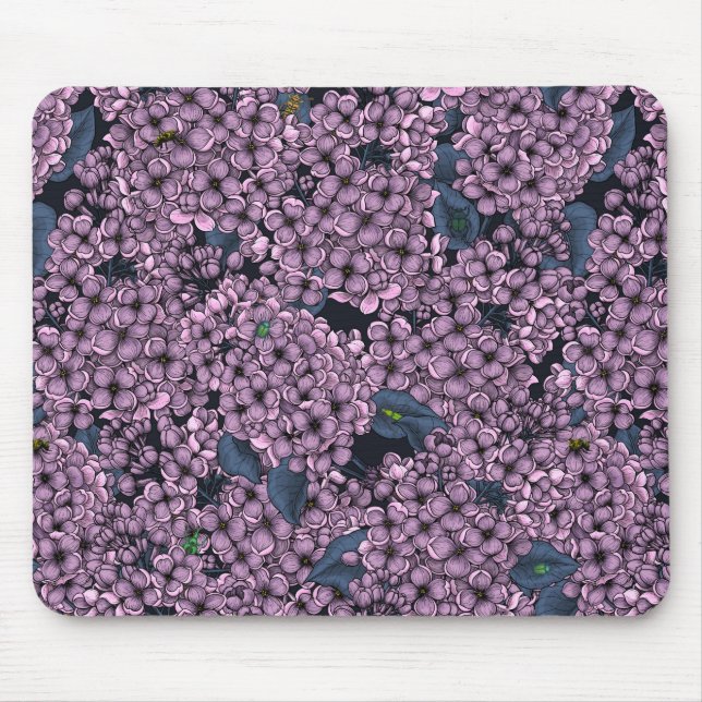 Tapis De Souris Jardin Violet Lilac (Devant)