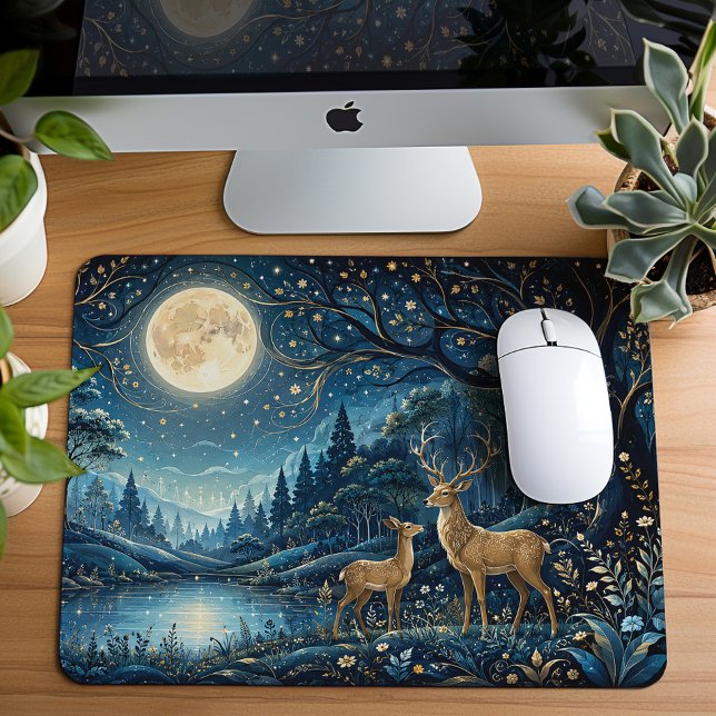 Tapis De Souris Jardin Zen Enchanté au Clair de Lune (Créateur téléchargé)