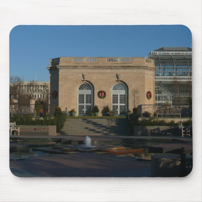 Tapis De Souris Jardins botaniques à Noël à Washington DC (Devant)
