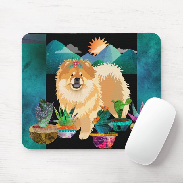 Tapis De Souris JARDINS ME FAIRE SOURIRE Chow - Mousepad (Avec souris)