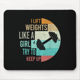 Tapis De Souris J'Ascense Poids Comme Une Fille Gym Exercice Femme