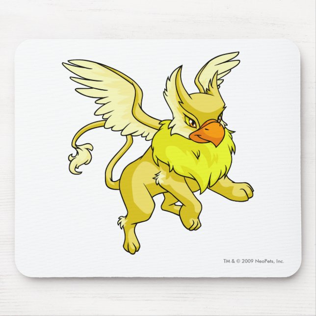 Tapis De Souris Jaune d'aire (Devant)