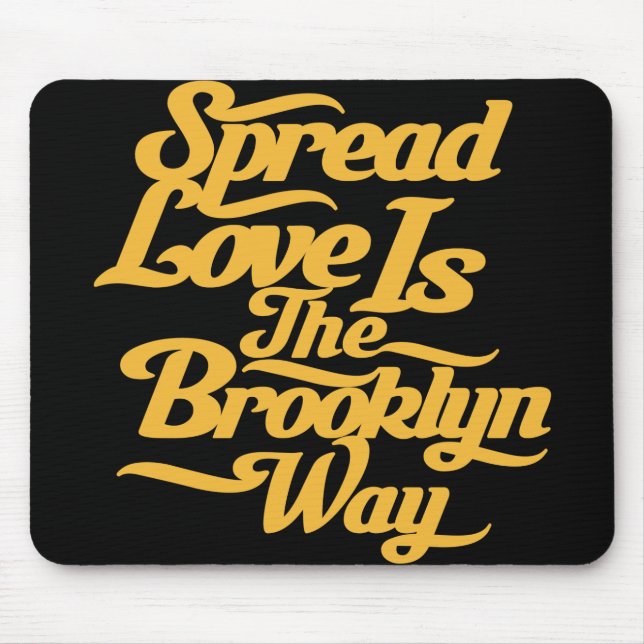 Tapis De Souris Jaune d'amour de Brooklyn (Devant)