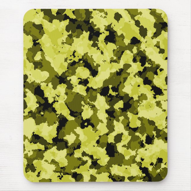 Tapis de souris jaune de camouflage (Devant)