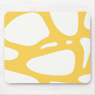 Tapis de souris jaune et blanc