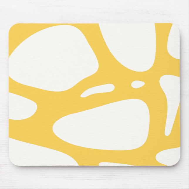 Tapis de souris jaune et blanc (Devant)