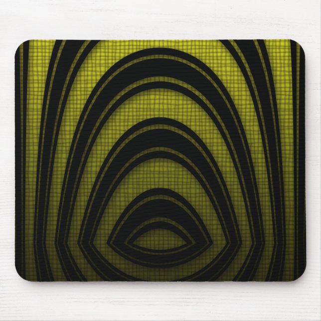 Tapis de souris jaune noir abstrait arche (Devant)