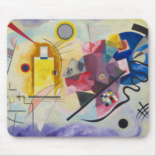 Tapis De Souris Jaune, Rouge, Bleu de Wassily Kandinsky
