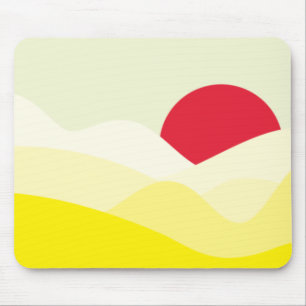 Tapis De Souris Jaune soleil minimaliste