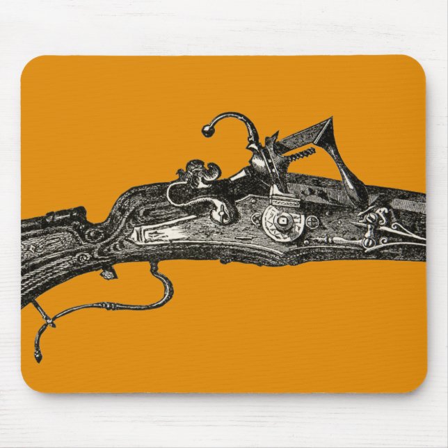 Tapis De Souris Jaune vintage de Mousepad d'arme à feu de fusil de (Devant)