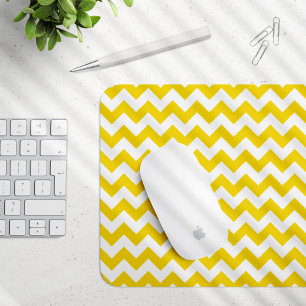 Tapis De Souris Jaune Zigzag, Jaune Chevron, Motif géométrique