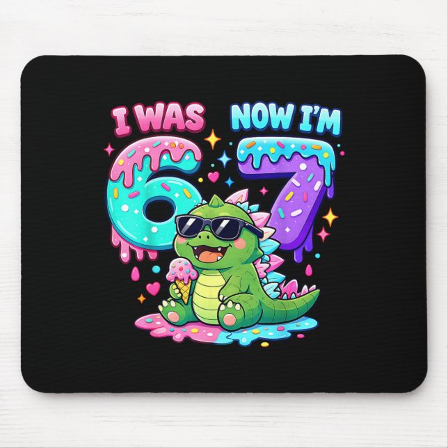 Tapis De Souris J'avais 6 ans j'ai 7 ans anniversaire 67 mème kaij (Devant)