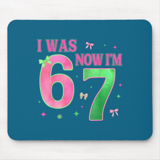 Tapis De Souris J'avais 6 ans maintenant j'ai 7 ans Anniversaire M (Devant)