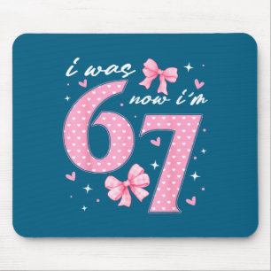 Tapis De Souris J'avais 6 ans maintenant j'ai 7 ans coquette rose