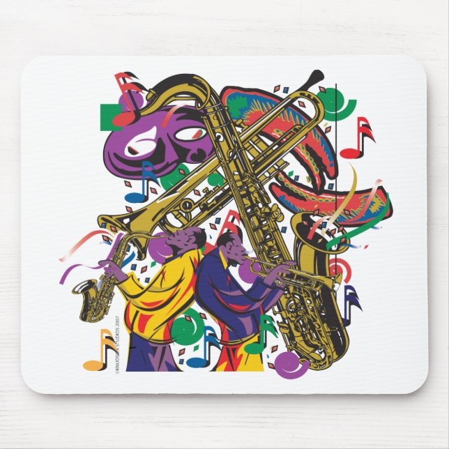 Tapis De Souris JAZZY Mardis Gras (Devant)