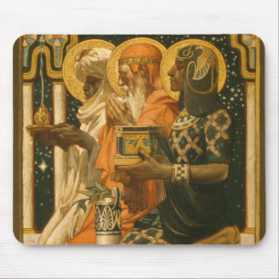 Tapis De Souris JC Leyendecker Trois Sages Vintage Noël