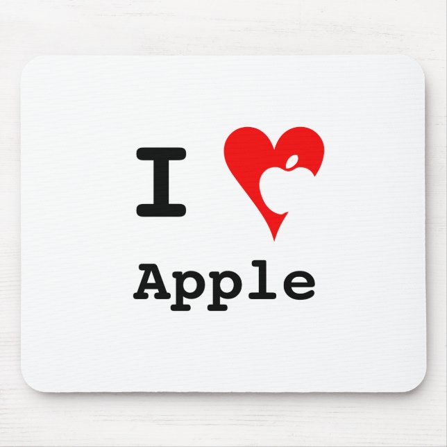 Tapis De Souris "Je ♥ Apple" Mousepad (Devant)