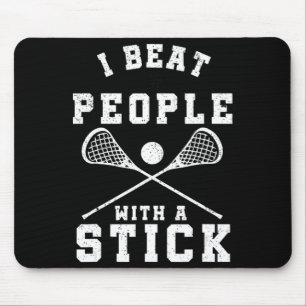 Tapis De Souris Je Battre Les Gens Avec Un Joueur De Crosse Stick