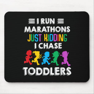 Tapis De Souris Je Coure Le Marathon En Ravissant Je Poursuis Les