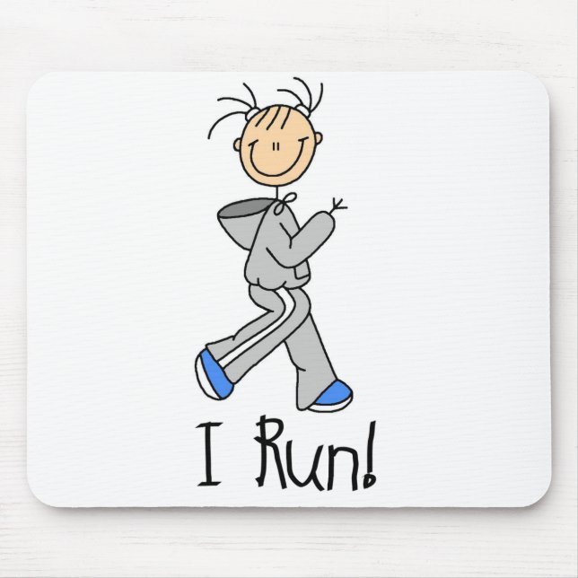 Tapis De Souris Je cours Mousepad (Devant)